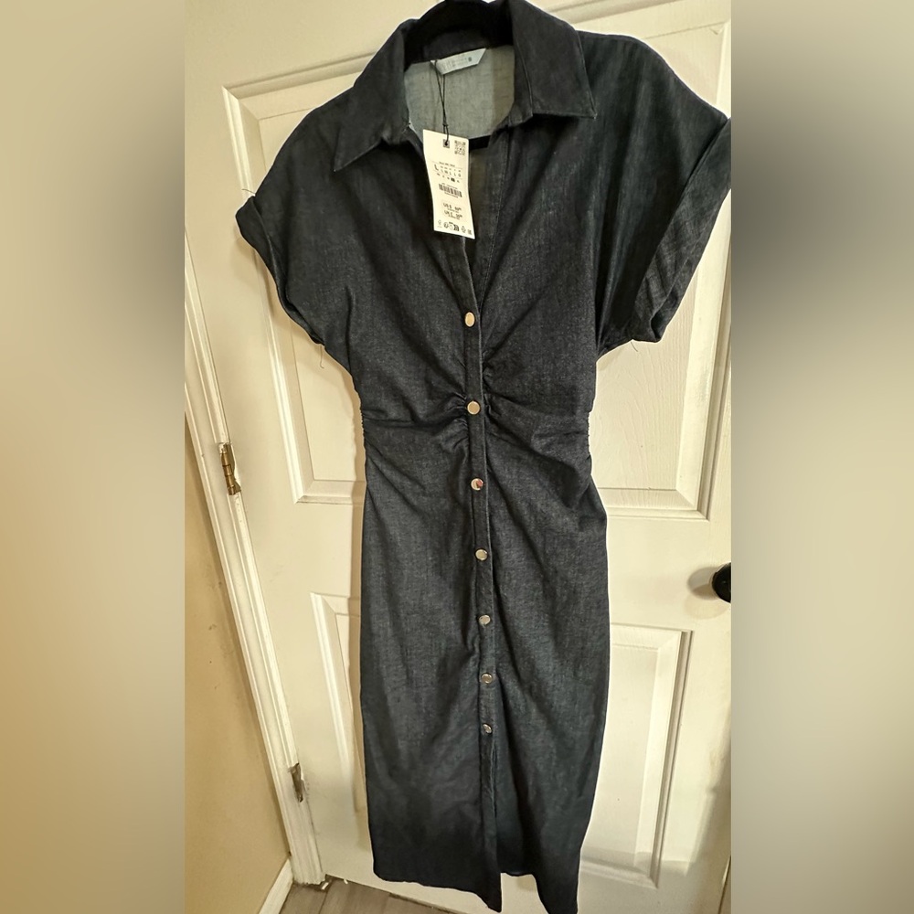 Zara denim Maxi Dress